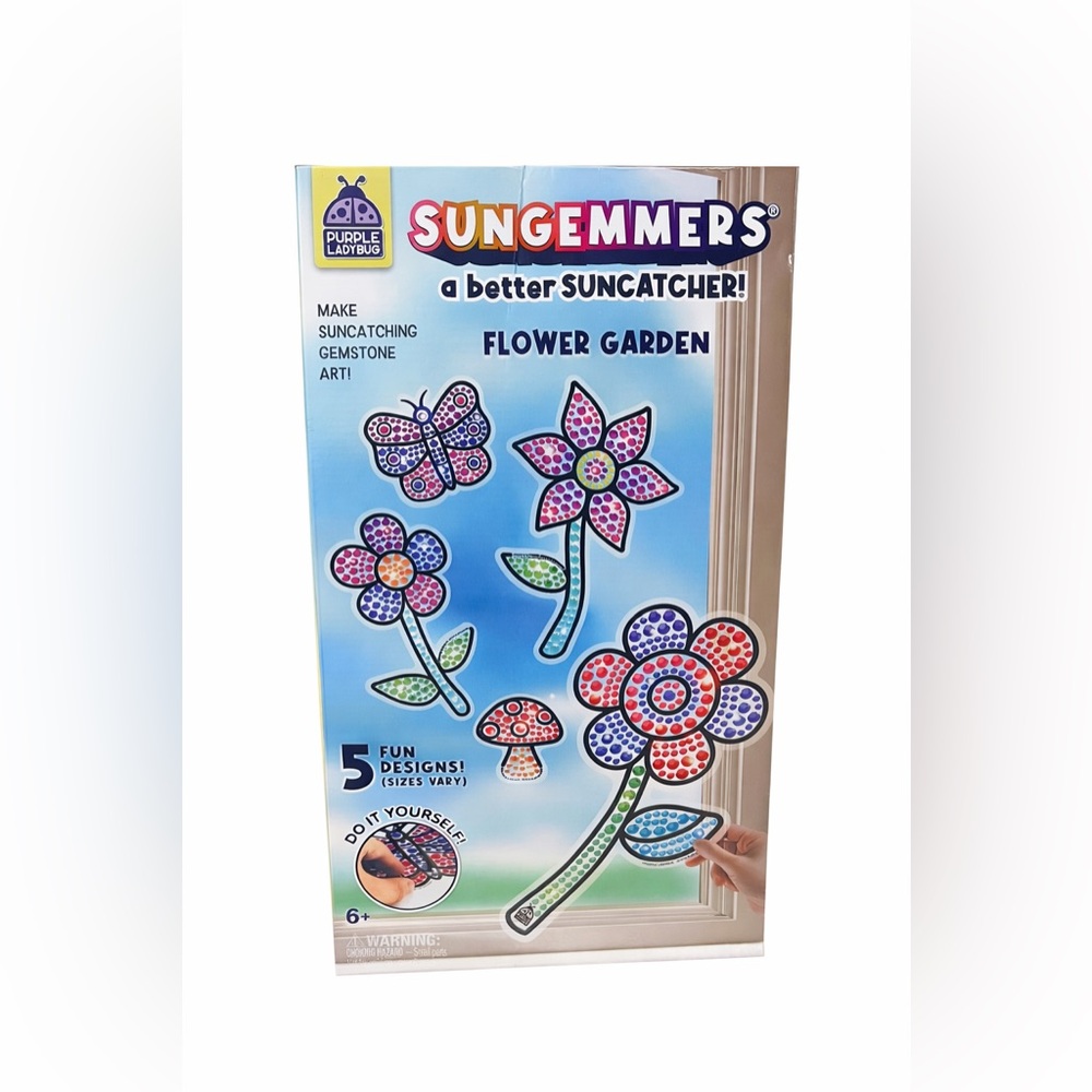 SunGemmers Flower Garden Suncatcher Craft Kit Kids DIY Art Set